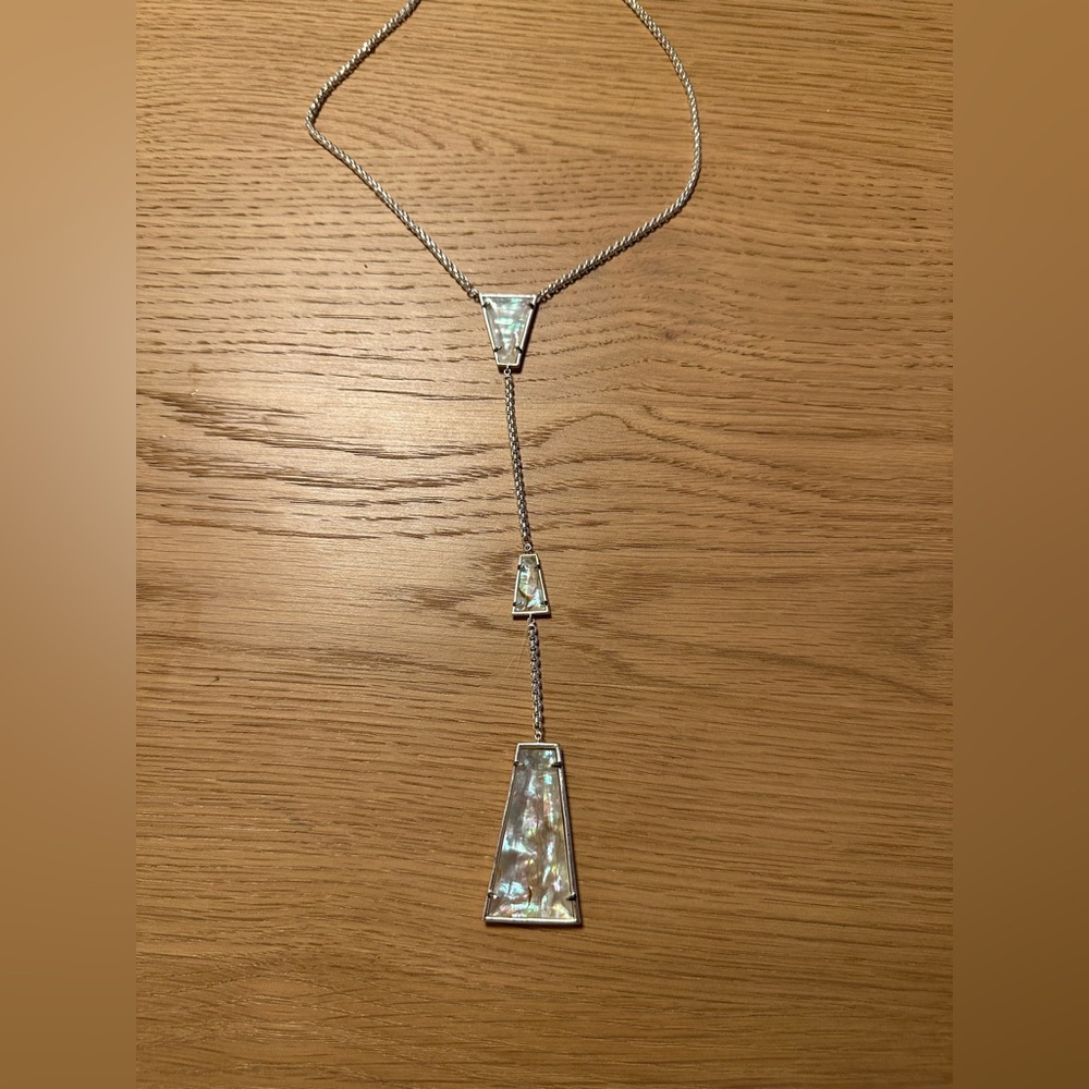 Silver Kendra Scott Necklace White Abalone Collins Y